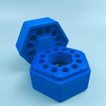 VISOSCI -1℃(-33.8℉) Cell Freezing Container for 12pcs 2ml Cryogenic Vials, Cross-Linked Polyethylene Foam with a Solid State Core