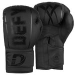 DEFY Boxing Gloves for Men & Women - Premium Quality Synthetic Leather Boxing Gloves for Training - Perfect for Punching Heavy Bags, Sparring, & Fighting Gloves (Black, 12oz)