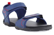 SPARX Men SS-713 Navy Blue Red Floater Sandals (Size - 9)