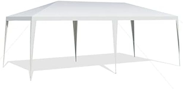 Costway 3m x 6m Canopy Tent, Waterproof Wedding Canopy with Wind Rope, Outdoor Shelter Pavilion for Parties Commercial Activity Camping, Heavy Duty Gazebo for Family Friends with Tent Peg (White)