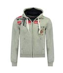 Geographical Norway Fespote Men - Men's Zip Hoodie - Comfortable Sweatshirt Sweatshirt Logo Long Sleeve Warm - Men's Season Spring Summer Fall Winter (Light grey S)