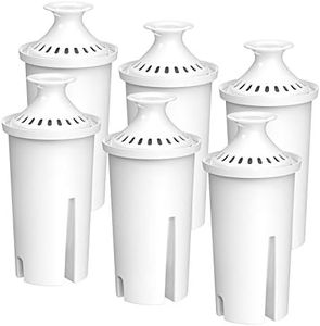 FilterLogic NSF Certified Pitcher Water Filter, Replacement for Brita® Classic 35557, OB03, Mavea® 107007, Replacement for Brita® Pitchers Grand, Lake, Capri, Wave and More (Pack of 6)