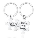 MAIBAOTA Matching Keychains for Couples, Couples Keychain, Gifts for Girfriend Boyfriend, Valentines Day Christmas Couple Gifts for Her Him, Puzzle Shape Keychain