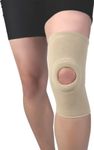 Flamingo Gel Open Patella Knee Cap | Knee Support Brace for Arthritis, Pain Relief, Sports | Knee Cap for Men and Women | 1 unit| Beige | Medium