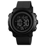 SKMEI Polyurethane Black Digital Black Dial Sports Men And Boy's Watch, Black Band