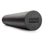 Core Balance Foam Roller Massager 90cm Long Medium Density EPE Muscle Massage (90cm - Black)