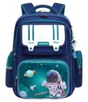 ADSON 4D Hard Shell Cartoon Kawaii Girls Korean Travel School Bag|Backpack Anti Theft Travel Aesthetics Casual Bookbag Rucksack School|College Backpack Durable Water Resistant (Space Astronaut Green)