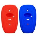 2Pcs Coolbestda Silicone Key Fob Remote Keyless Protector Holder Jacket for 2018 2017 Subaru Outback Legacy Forester Sti XV Crosstrek Impreza BRZ WRX