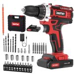 DuroFort 21V Cordless Drill Set, Cordless Drill and Screwdriver Set with 2 Pack 1500mAh Batteries, 3/8” Chuck, 35Nm Max, 25+1 Torque Setting, LED Light, Electric Drill for Drilling for Plastic, Wood