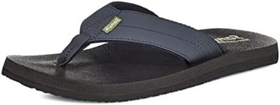 Sanuk Men's Beer Cozy Coaster Flip-Flop, Navy, 10 UK