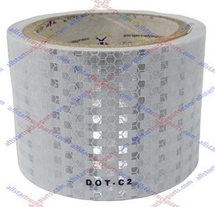 White DOT-C2 Reflective Tape Conspiciuity Tape - COMMERCIAL ROLL, HIGH INTENSITY, STRONG ADHESIVE- Automobile Car Truck Boat Trailer Semi (White) (3 IN x 50 FT)