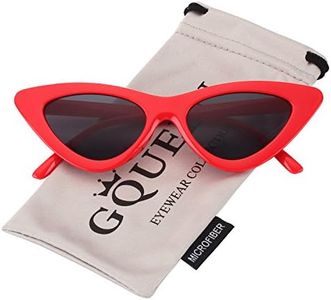 GQUEEN Lunette de Soleil Femme Vintage au style des yeux de chat, les lunettes offrent une protection contre les rayons UV et ils sont similaires à celles de Kurt Cobain,GQZ7