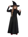 Smiffys Wicked Witch Girl Costume, Black with Dress & Hat, Halloween Child Fancy Dress, Witch Dress Up Costumes