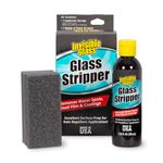 Invisible Glass 91411 3.38-Ounce Glass Stripper Water Spot Remover Kit Eliminates Coatings, Water Spots, Waxes, Oils and More to Polish and Restore Automotive Glass , white