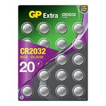 CR2032 Battery 3V Lithium – Pack of 20 – (CR 2032 / Batteries CR2032 / DL2032 / ECR2032/) Ideal for CMOS - Remotes – Head Torch - Tea Light Candles – Toys – Keyfob – Scales –– Led lights etc.