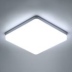 Riserva LED Ceiling Light, 36W Square LED Ceiling Lights, Cool White 6500K Indoor Ceiling Lights, 4050LM Bright LED Panel Lighting for Bedroom, Kitchen, Hallway, Outside Porch