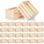 Roowest 24 Pcs Small Wooden Crates 