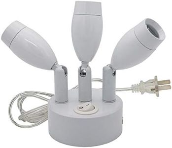 LUMINTURS 3W Three Heads LED Wall Mount Spotlight Adjustable Picture Light Plug in Lamp On/Off Button Cabinet 3.00W, 120.00V