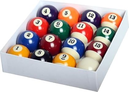Empire USA Billiard Economy Balls Set – 2.25” Regulation Pool Balls, Premium Resin Billiard Ball Set with Cue Ball for Standard Pool Tables
