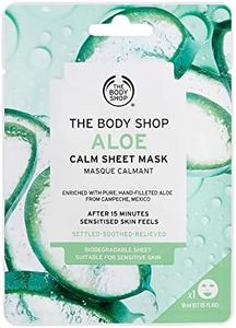 The Body Shop Máscara de hoja de hidratación Aloe Calm – calma e hidrata la piel seca y sensible en solo 15 minutos con nuestra máscara vegana de aloe calma