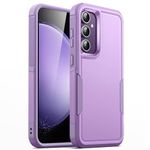 JETech Case for Samsung Galaxy S23 FE 6.4-Inch, Heavy Duty Dual-Layer Protection, Rugged Tough Shockproof Phone Cover with Matte Design (Light Purple)