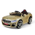 MEKASHI Electric Ride on Car for Kids, Parental Remote, 12V Rechargeable Battery, 3 Speed, LED Lights, Music, Bluetooth, 1 to 7 Years, Swing Function, Long Wheelbase, ISI Mark, MKS003D-Metallic Gold