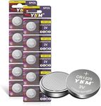 YKM 10 Pack CR1225 3V Lithium Battery for Thermometer Watch Calculator Laser Pointer 3 Volt Button Coin Battery CR 1225