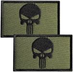 Bluyellow 2Pcs Skull Patch Set with