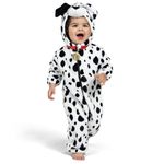 Spooktacular Creations Unisex Baby Dalmatian Romper, Animal Costume One-piece Pajama, Halloween Cosplay Costume(3T 3-4yrs)