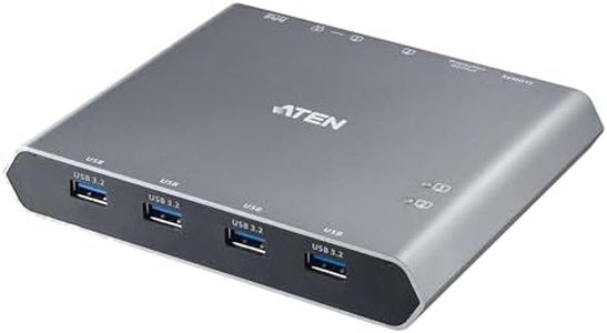 ATEN 2-Port 4K DisplayPort USB-C KVM Dock Switch with Power Pass-through,