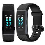 Aquarius IP67 Waterproof Bluetooth Fitness Tracker with Heart Rate Monitor and Step Counter - Black