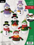 Bucilla Felt Applique 6 Piece Ornament Making Kit, Snow Much Fun, Perfect for DIY Arts and Crafts, 89492E