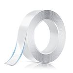 Alexvyan Multipurpose Double Side Tape For Wall, 5 meter Self Adhesive Heavy Duty Washable Strong Sticky Wall Tape Strips, Transparent (Pack Of 1)