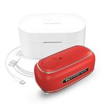 Kitchen Mama Orbit One Rechargeable Can Opener: Hands-Free Operation, Type-C Charging, Automatic Shut-Off, Smooth Edge, Professional-Grade Blade for Large Cans, Includes Elegant Storage Box (Red)