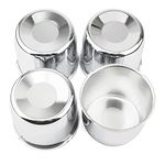 steel.frame.motor 4pcs 4.25in Push Through Wheel Center Caps Chrome Silver for Truck Wheels Rim Trailer