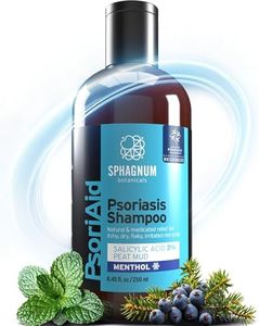 NEW 2025 Psoriasis Shampoo with Salicylic Acid – Natural Treatment for Dry, Itchy, Flaky, Red Scalp with Peat & Menthol. Promotes Hair Strength & Growth 8.45 fl oz