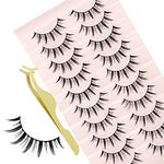 Lash Clusters 10 Pairs Manga Lashes that Look Like Extensions Anime Asian Eyelashes Natural Look Soft and Easy to Wear (10 Pairs, Manga)