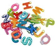 Saransh Megamart- Magnetic Wooden Letters / Fridge Magnets Alphabet Letter for Kids- /Alphabet Magnets / Spelling Learning Wood Toys for Kid