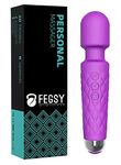 FEGSY Full Body Massager for Women & Men, Rechargeable Wireless Massager Machine for Pain Relief, Handheld Massager with Medical Grade Silicone, 8 Speeds, 20 Modes, (Purple)