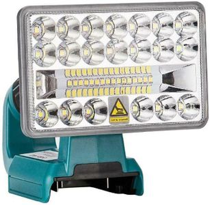 JANRI 18W Cordless LED Work Light Power by Makita LXT 18V BL1850B BL1830B BL1860B BL1820B BL1840B Replace DML801 DML802 DML815 DML808 DML812,with 5V 2.1A USB & 110 Degree Pivoting Zinc Alloy Head