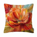 GSRONY Poppy Floral Throw Pillow Covers Oil Painting Pretty Poppy Flower Cushion Pillow Case Home Decor Pillowcase 18x18 Inches