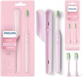 Philips One by Sonicare Battery Toothbrush, Brush Head Bundle, Manhattan Pink, BD3003/AZ