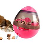 Zellar Treat Dispensing Dog Toy for Boredom, Interactive Treat Puzzle Dog Toy, Dog Treat Ball Dispenser Toy, Slow Feeder Dog Game Brain Stimulating Enrichment Toys for Small Medium Dogs & Cats (Pink)