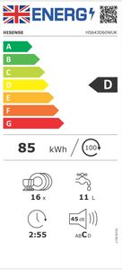 Hisense 16-Place Dishwasher – White, Large Capacity