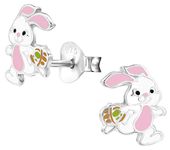 Aww So Cute 925 Sterling Silver Hypoallergenic Easter Bunny Stud Earrings for Babies, Kids & Girls | Diwali Gift | Comes in a Gift Box | 925 Stamped with Certificate of Authenticity | ER1485