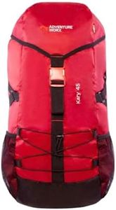 Adventure Worx Kary 45L Rucksack for Hiking/Travel | Laptop bag for men | Backpacks for college | Casual backpacks for overnight travel | Trekking backpack | Shoulder bag for men | Available in Red