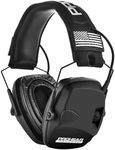 PROHEAR Electronic Ear Protection with Gel Pads for Shooting with 4X Sound Amplification, Gun Range Hearing Protection Muffs, NRR 23dB Noise Reduction Headphones for Hunting, Black