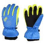 TRIWONDER Triwonder Ski Snowboard Gloves for Kids - Waterproof Winter Warm Gloves Thermal Fleece Snow Gloves (XS, Blue)