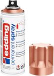 edding 5200 permanent spray - precious copper matt - 200 ml - acrylic paint for painting and decorating glass, metal, wood, ceramic, plastic, canvas - aerosol spray, acrylic spray, paint spray