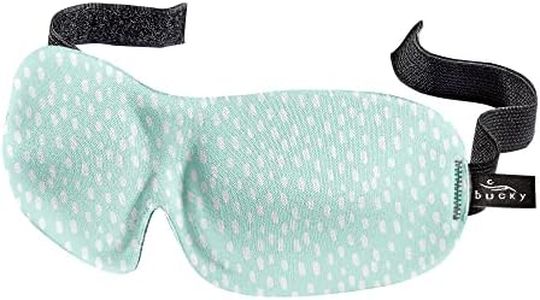 Bucky 40 Blinks No Pressure Printed Eye Mask for Travel & Sleep, Teal Dots, One Size